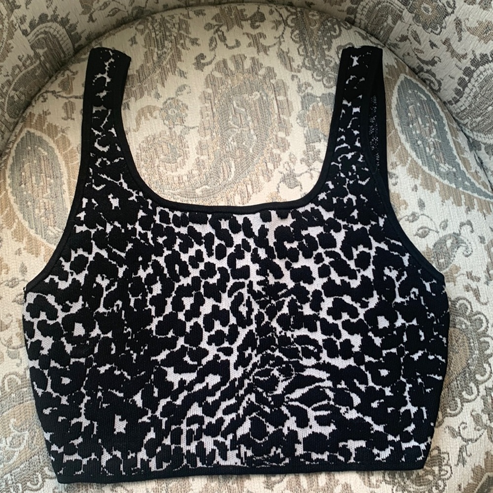 Babaton. Scoop neck crop top
